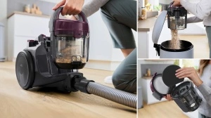 Aspirator fără Sac BOSCH Serie 2 Cleann'n BGC05AAA1, 700W, Filtru HEPA12, Violet
