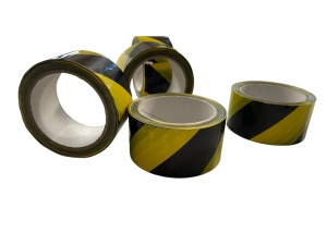 Bandă de marcare adezivă galben-negru 50 m – vizibilitate maximă hazard / delimitare - Img 3