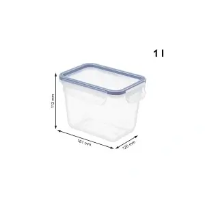 Cutie alimentară Rotho Clic & Lock 1 L – recipient ermetic pentru frigider și congelator