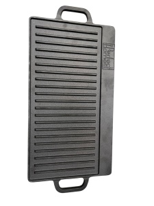 Placă grătar fontă Perfect Home 50×24 cm – 2 fețe: netedă + dungi - Img 2