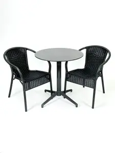 Scaun de grădină din plastic Meridien, gri antracit - Img 3