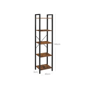 SONGMICS LLS100B01 – Raft de depozitare multifuncțional cu 5 polițe pentru casă și birou