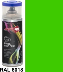 Spray Vopsea Acrilică Universală AMBRO-SOL V400, Verde Iarbă (RAL 6018), 400ml