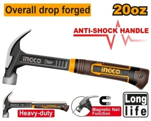 Ciocan cu gheara INGCO HCH81020L, 560 g, maner antishock