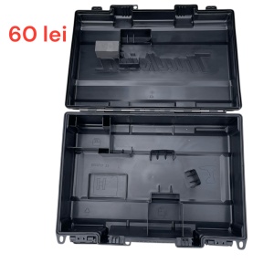 Interior cutie Makita – compartimente pentru bormașină și baterii