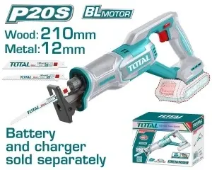 Fierastrau sabie TOTAL 20V Li-Ion, (nu include bateria si incarcatorul)