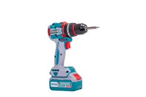 Kit combo scule Total 20 Volti 4 Ah – maşină de găurit cu mandrina fier, polizor unghiular & ciocan rotopercutor pe acumulator - Img 4