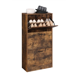 Pantofar Vasagle LBC030X01 – dulap încălțăminte maro, 3 compartimente (60×24×120 cm) - Img 6