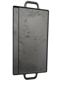 Placă grătar fontă Perfect Home 50×24 cm – 2 fețe: netedă + dungi - Img 3