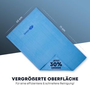 SENTIDOS set 3 lavete din microfibra 70cm x 40cm lavete magice pentru geamuri curata fara a folosi solutie chimica (doar apa ) - Img 2