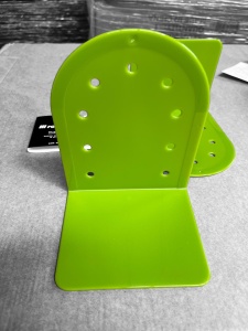 Set 2 colțare suport carte Rotho Bookend – plastic verde, organizare elegantă rafturi birou - Img 2