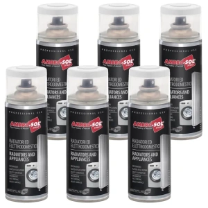 Set 6x Spray Vopsea Email Alb Mat pentru Calorifere și Electrocasnice Ambro-Sol, 400ml