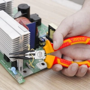 Set Clești Izolați INGCO VDE 1000V 3 Piese - Patent, Cleste cu Vârf Lung și Cleste de Tăiere Diagonală
