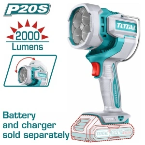 TOTAL Kit Combo pe acumulator 20 V – maşină de găurit cu impact + polizor unghiular + accesorii (set scule electrice)