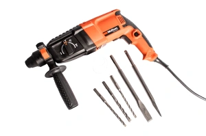 Ciocan Rotopercutor Wolfson 800W, 4J, Mandrină SDS-Plus + Accesorii și Valiză Transport