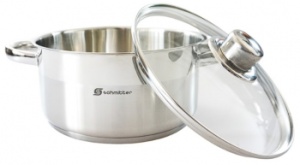 Oala inox Schmitter, fund cu 3 straturi, dimensiune 24×14 cm, 6 L - Img 1