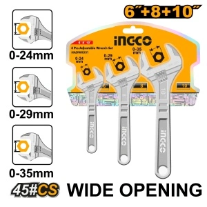 Set Chei Reglabile Ingco 3 buc, 6"/8"/10"