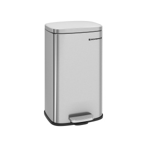 Songmics LTB03NL Coș de Gunoi Inox 30L cu Închidere Lenta – Elegant și Practic pentru Orice Bucătărie - Img 1