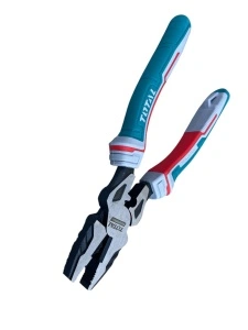 Clește Combinat Profesional TOTAL 240 mm cu Pârghie Mare – Putere Ridicată pentru Electricieni și Mecanici