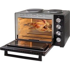 Cuptor Electric cu Plită și Rotisor Gorenje OM30GBX – 30L, 1500W, Negru, Versatilitate în Gătit - Img 1