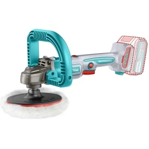 Mașină de Șlefuit / Polishat Unghiulară pe Acumulator 20Volti (180mm) Brushless Total Industrial TAPLI2018