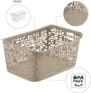 Rotho Urban set 3 bucati, 5 L, Plastic ,gri antracit 3 x 5 L (28.0 x 20.4 x 16.6 cm) - Img 3