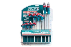 Set 8 chei imbus în T TOTAL 2‑10 mm – Cr‑V, set profesional pentru atelier și service