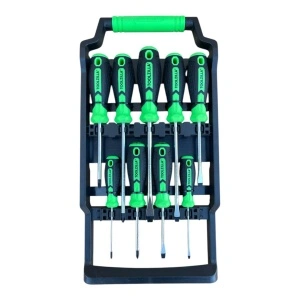 Set 9 Șurubelnițe Profesionale TOOLZILLA cu Suport Magnetic – Capete Phillips, Pozidriv, Slotted