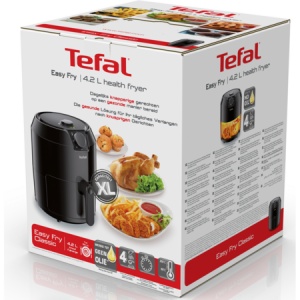Tefal Easy Fry Classic Hot Air Fryer EY2018 1.2Kg, 1500 W, temperatura ajustabila 80-200°C, Negru Friteuza Airfryer - Img 4