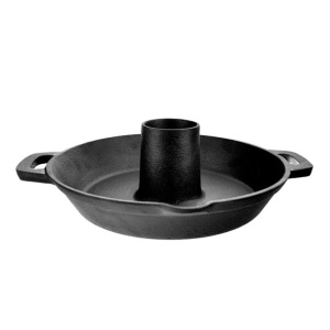 Tigaie cu suport pentru pui Orion Fontă, 28 cm – Prepară puiul perfect la cuptor sau pe grătar - Img 2