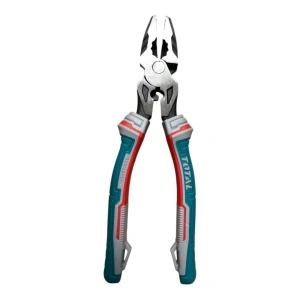 Clește Combinat Profesional TOTAL 240 mm cu Pârghie Mare – Putere Ridicată pentru Electricieni și Mecanici