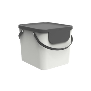 Rotho Albula 40L – Coș Selectiv Reciclare / Rufe / Depozitare Detergent – Plastic Reciclat, Capac & Mânere - Img 2