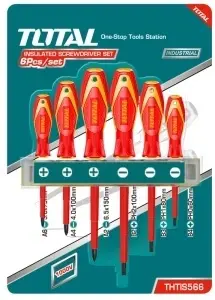 Set 6 şurubelniţe izolate TOTAL THTIS566 – protecţie 1000 V pentru electrician