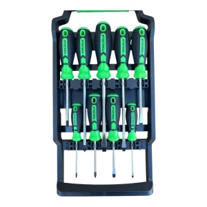 Set 9 Șurubelnițe Profesionale TOOLZILLA cu Suport Magnetic – Capete Phillips, Pozidriv, Slotted - Img 2