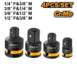 Set adaptoare tubulare de impact INGCO HKISAD12438, 4 piese