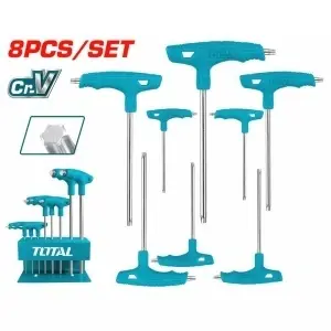 Set Chei Torx Tip T TOTAL Industrial THHW80836 - 8 Piese Profesionale cu Mâner Ergonomic