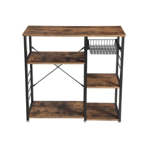 VASAGLE KKS90X Raft Bucătărie cu Cadru Metalic și Aspect Lemn 90x40x84 cm – Soluție Practică și Modernă - Img 3