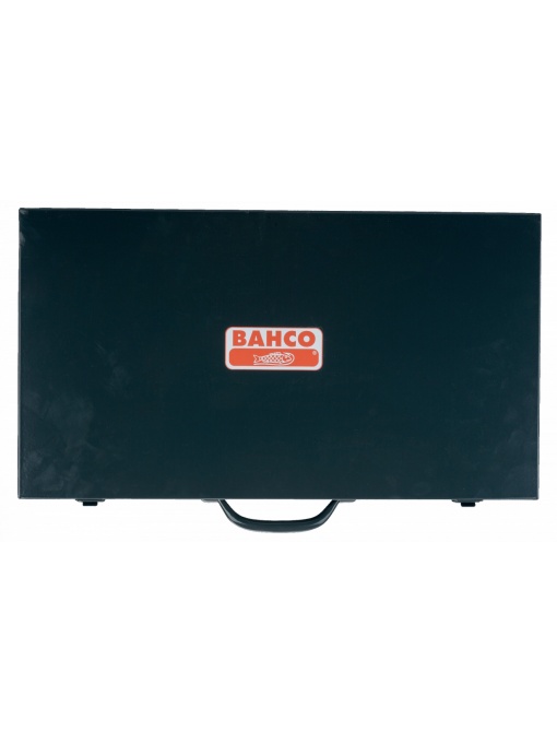 BAHCO 1460M/2 Set filiera si tarozi 55 piese in cutie metalica cu locase din lemn - Img 3
