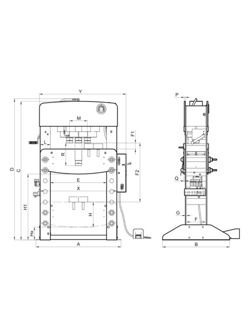 BAHCO BH7100 Presa hidraulica de atelier capacitate 100 tone - Img 3