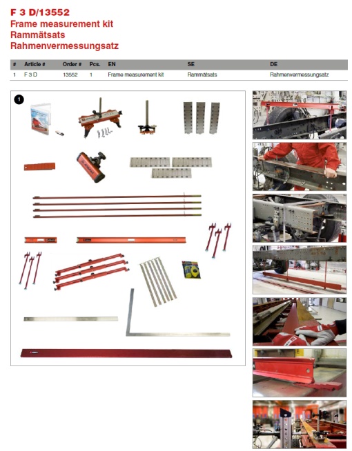 JOSAM F 3 D/13552 - kit masurare sasie camion