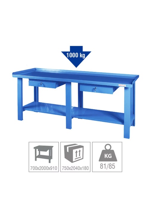 MARCO TOOLS 05.088.74 Banc de lucru lung cu doua sertare - Img 2