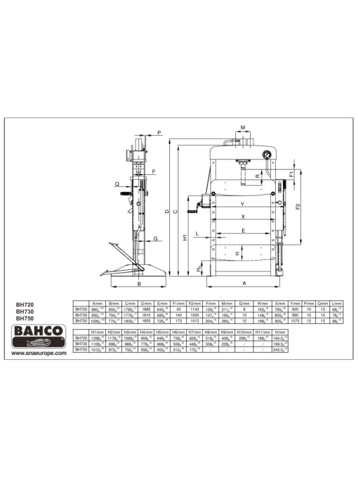 BAHCO BH750 Presa hidraulica 50 tone - Img 3