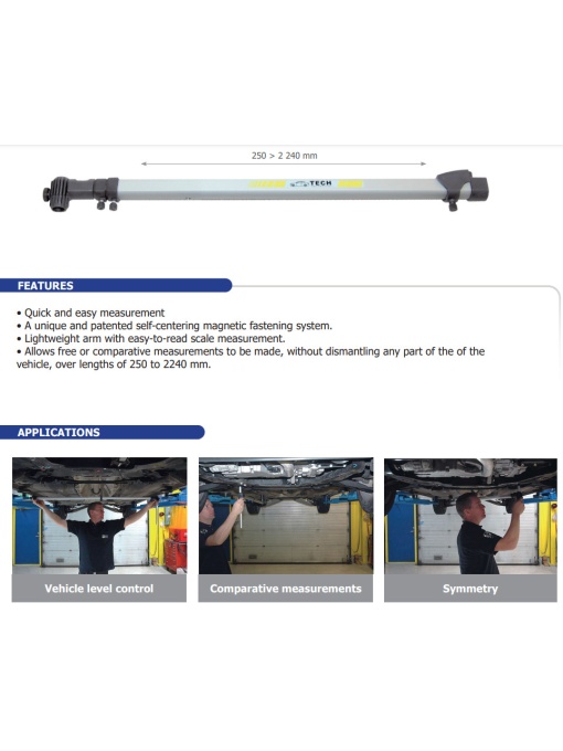 GYS BODYMETER rigla mecanica pentru masurare caroseri - Img 2