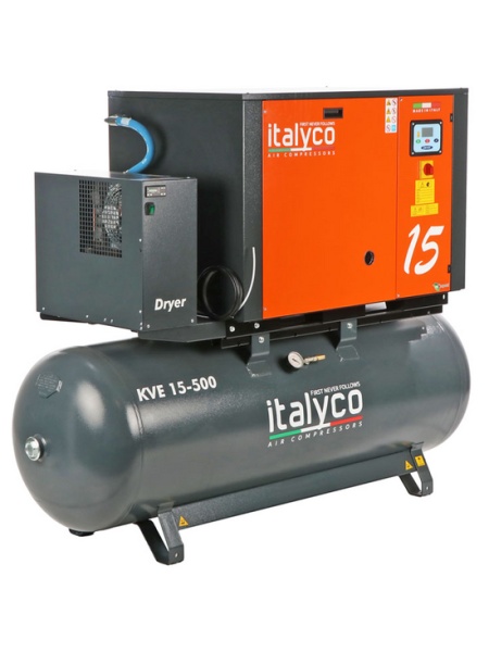 ITALYCO KV 15/500 D - compresor de aer cu surub si uscator aer, butelie 500 litrii - Img 2