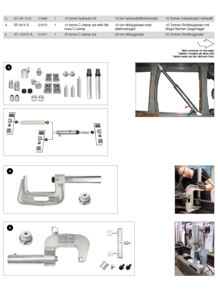 JOSAM FRAME PRESS PREMIUM KIT 21570 – sistem complet redresare sasie in configuratia Premium - Img 3
