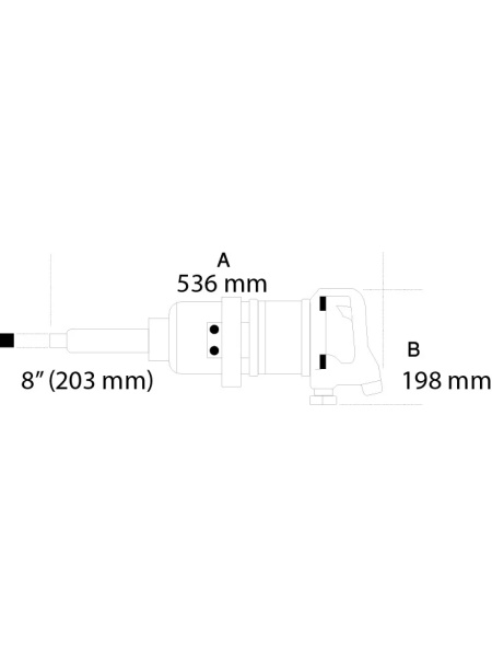 Pistol pneumatic de impact, actionare1", 2445Nm 1930LA1 - Img 2