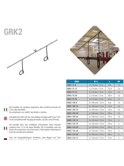 WORKY GRK Sina cu caruturi mobile pentru evacuare gaze esapament - Img 3