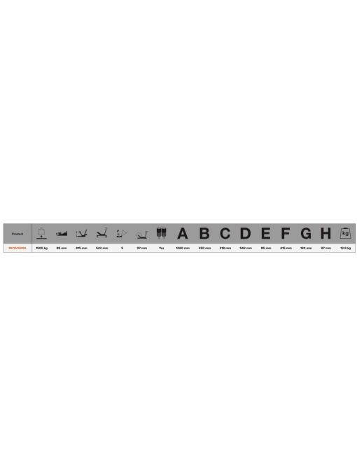 BAHCO BH1A1500 Cric hidraulic extra usor, din aluminiu 1.5 tone - Img 2