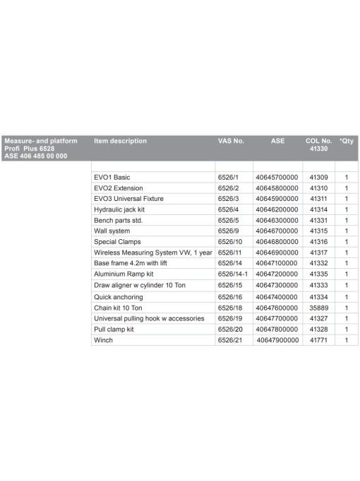 VAS 6528 Sistem redresare si masura caroserii configuratia Volkswagen - Audi - Img 2