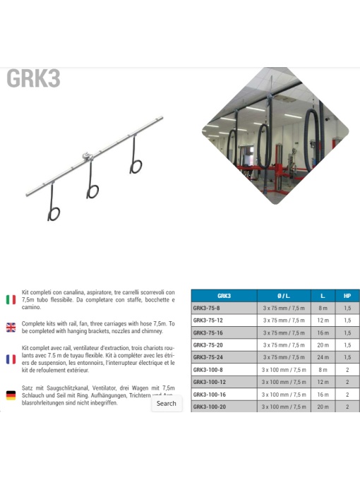 WORKY GRK Sina cu caruturi mobile pentru evacuare gaze esapament - Img 4